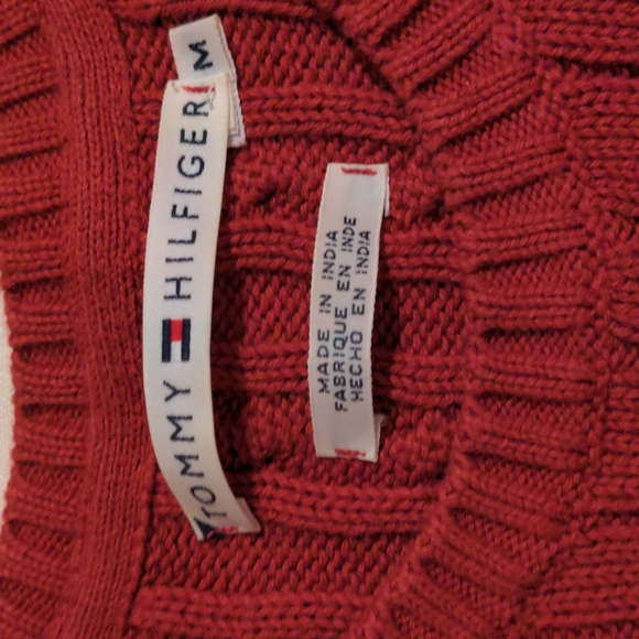 Tommy Hilfiger Red Cable Sweater - Picture 2 of 3